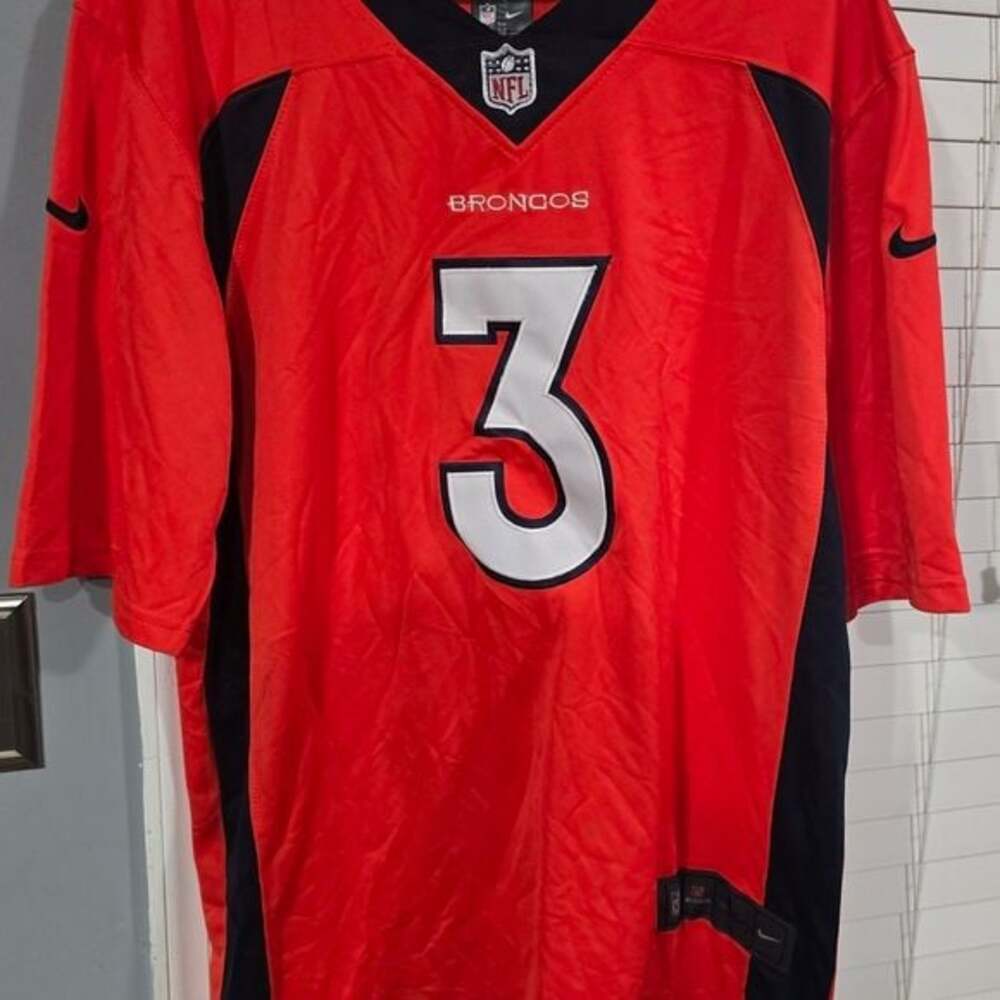 Russell Wilson Denver Broncos Nike On Field Jersey Orange‎ Large
